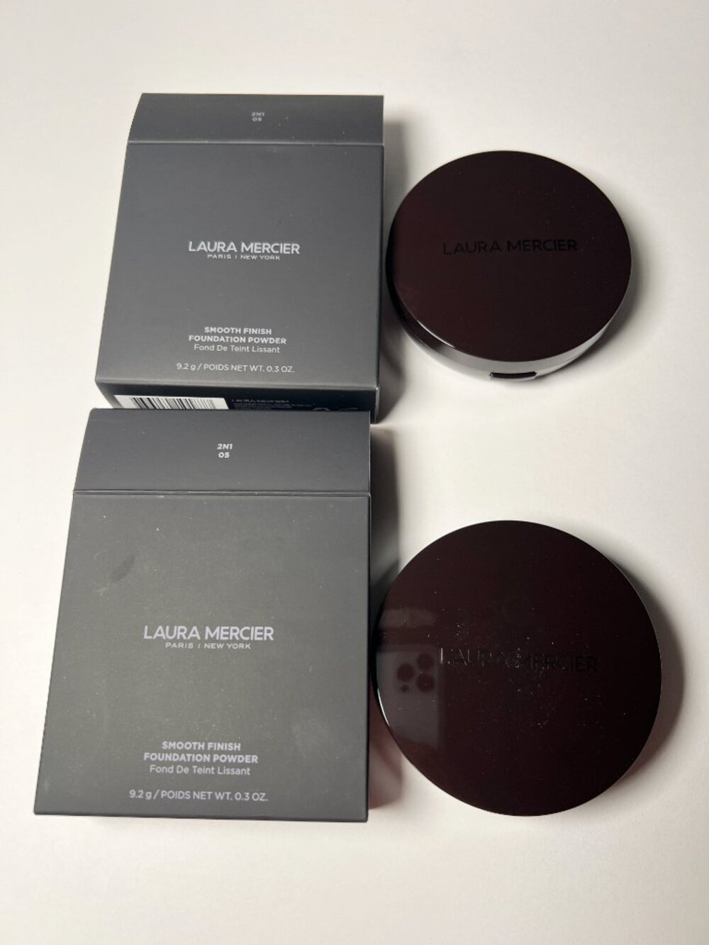LOT of 2 Laura Mercier 2N1 05 Smooth Finish Foundation Powder Full Regular Size